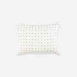 "Small Cross-Stitch Throw Pillow - Bone" - Throw Pillows in white by Anchal