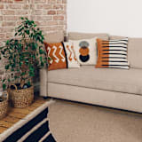 "Path" - Throw Pillows in multicolor by Handan Loomworks