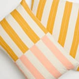 "Offset Lumbar Pillow - Mustard" - Throw Pillows in yellow by Anchal