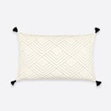 "Tilt Lumbar Pillow - Bone" - Throw Pillows in white by Anchal