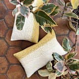 "Yellow Ombre Decorative Pillow" - Throw Pillows in yellow by Johil Ross