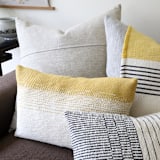 "Yellow Ombre Decorative Pillow" - Throw Pillows in yellow by Johil Ross