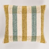 "Mayapo Wool Pillow Cover Aquamarine Blue & Golden Olive" - Throw Pillows in multicolorassorted-colors by Tatiana Ordoñez