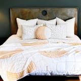 "Crescent Throw Pillow - Ivory" - Throw Pillows in pink by Anchal