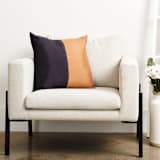 "Kala Silk Pillow" - Throw Pillows in black by Anjali Purohit