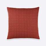 "Cross-Stitch Throw Pillow - Rust" - Throw Pillows in red by Anchal