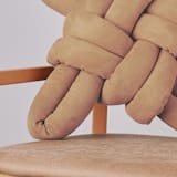 "Camel Vegan Suede Knot Pillow" - Throw Pillows in brown by Knots Studio