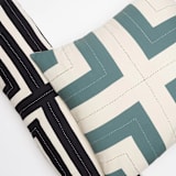 "Interlock Throw Pillow - Spruce" - Throw Pillows in green by Anchal