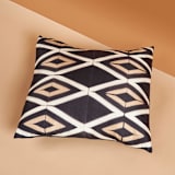 "Tisa Black Silk Pillow" - Throw Pillows in black by Anjali Purohit