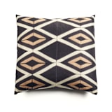 "Tisa Black Silk Pillow" - Throw Pillows in black by Anjali Purohit
