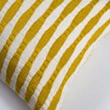 "Antigua Ochre Striped Handwoven Cotton Throw Pillow" - Throw Pillows in yellow by Archive New York