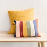 "Rainbow Small Pillow" - Throw Pillows in multicolor by Anchal