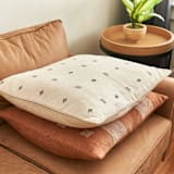 "Nira White Handloom Pillow" - Throw Pillows in white by Anjali Purohit