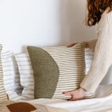 "Karisya" - Throw Pillows in multicolor by Handan Loomworks