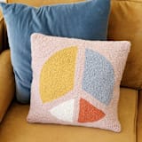 "Peace Hook Pillow" - Throw Pillows in multicolor by Ampersand Design Studio