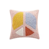 "Peace Hook Pillow" - Throw Pillows in multicolor by Ampersand Design Studio