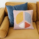 "Peace Hook Pillow" - Throw Pillows in multicolor by Ampersand Design Studio