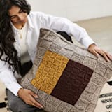 "Andes Topaz Pillow" - Throw Pillows in multicolor by Anjali Purohit