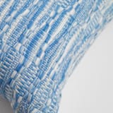 "Antigua Naturally Dyed Faded Blue Solid Cotton Throw Pillow" - Throw Pillows in blue by Archive New York