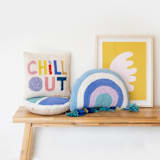 "Chill Out Hook Pillow" - Throw Pillows in multicolor by Ampersand Design Studio