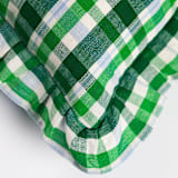 "Josefina Plaid Handwoven Cotton Ruffle Pillow" - Throw Pillows in green by Archive New York