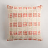 "Mosaic Pillow Cover Terracotta & Cream" - Throw Pillows in multicolor by Tatiana Ordoñez