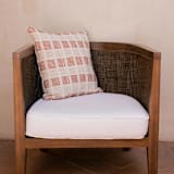 "Mosaic Pillow Cover Terracotta & Cream" - Throw Pillows in multicolor by Tatiana Ordoñez