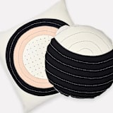 "Crescent Throw Pillow - Charcoal" - Throw Pillows in black by Anchal