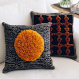 "Sila" - Throw Pillows in multicolor by Handan Loomworks