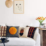 "Sila" - Throw Pillows in multicolor by Handan Loomworks