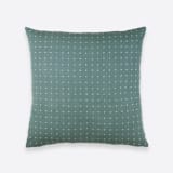 "Cross-Stitch Throw Pillow - Spruce" - Throw Pillows in green by Anchal