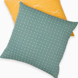 "Cross-Stitch Throw Pillow - Spruce" - Throw Pillows in green by Anchal