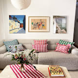 "Abigail Plaid Handwoven Cotton Throw Pillow, Size 12" x 20"" - Throw Pillows in red by Archive New York