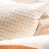 "Cross-Stitch Euro Sham - Bone" - Throw Pillows in white by Anchal