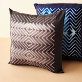"Naami Black Silk Pillow" - Throw Pillows in black by Anjali Purohit