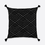 "Tilt Throw Pillow - Charcoal" - Throw Pillows in black by Anchal