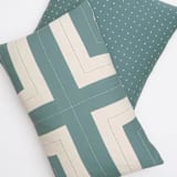 "Interlock Lumbar Pillow - Spruce" - Throw Pillows in green by Anchal