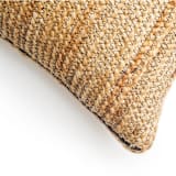 "Tossa Handbraided Jute Pillow" - Throw Pillows in brown by Anjali Purohit