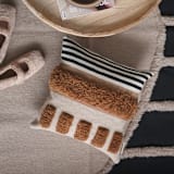 "Blured No.2" - Throw Pillows in multicolor by Handan Loomworks