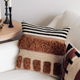 "Blured No.2" - Throw Pillows in multicolor by Handan Loomworks
