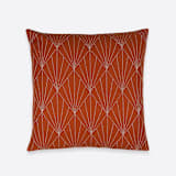 "Array Throw Pillow - Rust" - Throw Pillows in red by Anchal