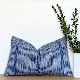 "Blue Chevron Decorative Pillow" - Throw Pillows in blue by Johil Ross