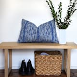 "Blue Chevron Decorative Pillow" - Throw Pillows in blue by Johil Ross