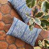 "Blue Chevron Decorative Pillow" - Throw Pillows in blue by Johil Ross