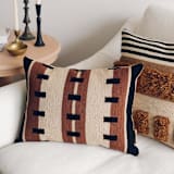 "Sureya" - Throw Pillows in multicolor by Handan Loomworks