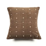 "Nira Choco Handloom Pillow" - Throw Pillows in brown by Anjali Purohit