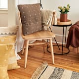 "Nira Choco Handloom Pillow" - Throw Pillows in brown by Anjali Purohit