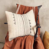 "Kora Silk Wool Pillow" - Throw Pillows in white by Anjali Purohit