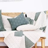 "Small Graph Throw Pillow - Spruce" - Throw Pillows in green by Anchal