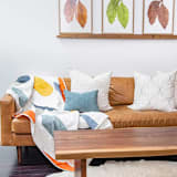 "Small Graph Throw Pillow - Spruce" - Throw Pillows in green by Anchal